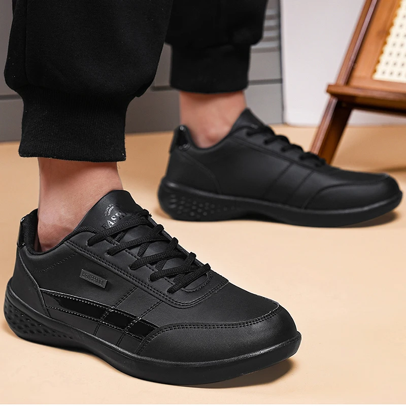 가죽 PU 남성 신발 스니커즈 트렌드 캐주얼 신발 통기 - Badminton Shoes Men 리뷰 및 가격